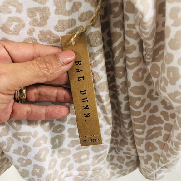 NWT RAE DUNN Womens FOOTBALL MAMA Sweatshirt Top Leopard Print Plus Size 2X - Picture 4 of 11